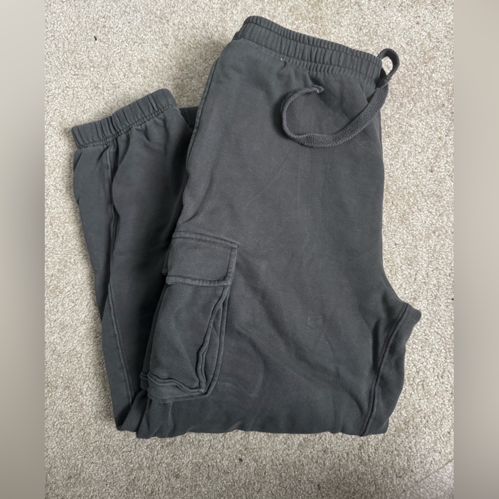 Aeropostale Charcoal Gray Fleece Jogger Pants